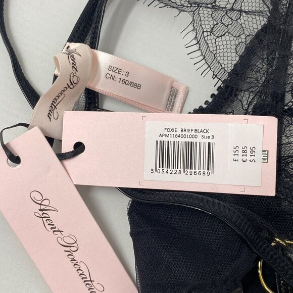Agent Provocateur Foxie Black PVC Brief NWT $195 - Picture 13 of 14